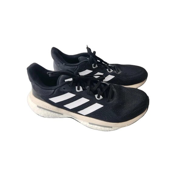 Adidas Solar Glide Mens Size 10.5 Tennis Shoes Black White - Picture 1 of 6